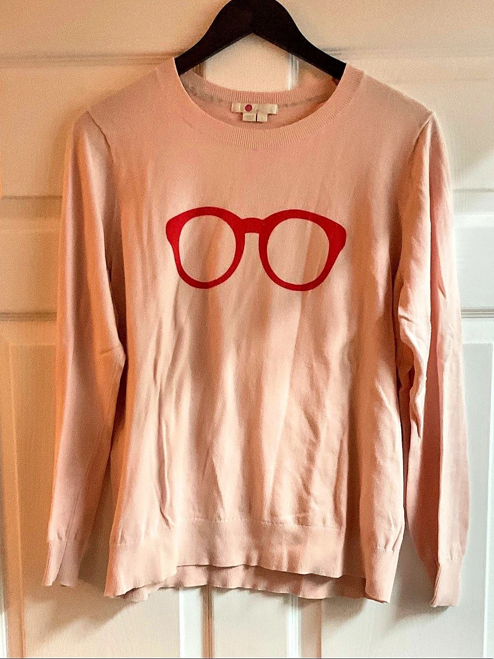 Boden Cotton Crewneck Sweater in Pink Size Large